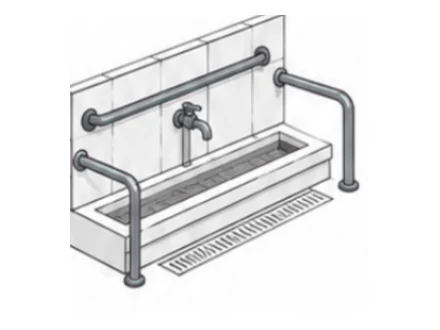 Accessible wudu station illustration