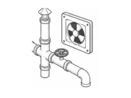 Plumbing and ventilation illustration