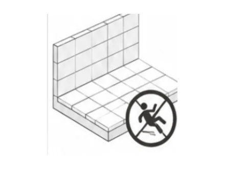 Tile and slip-resistant flooring illustration